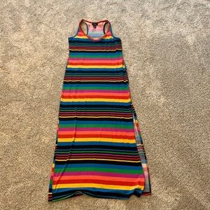 Size large multi color stripe maxi dress